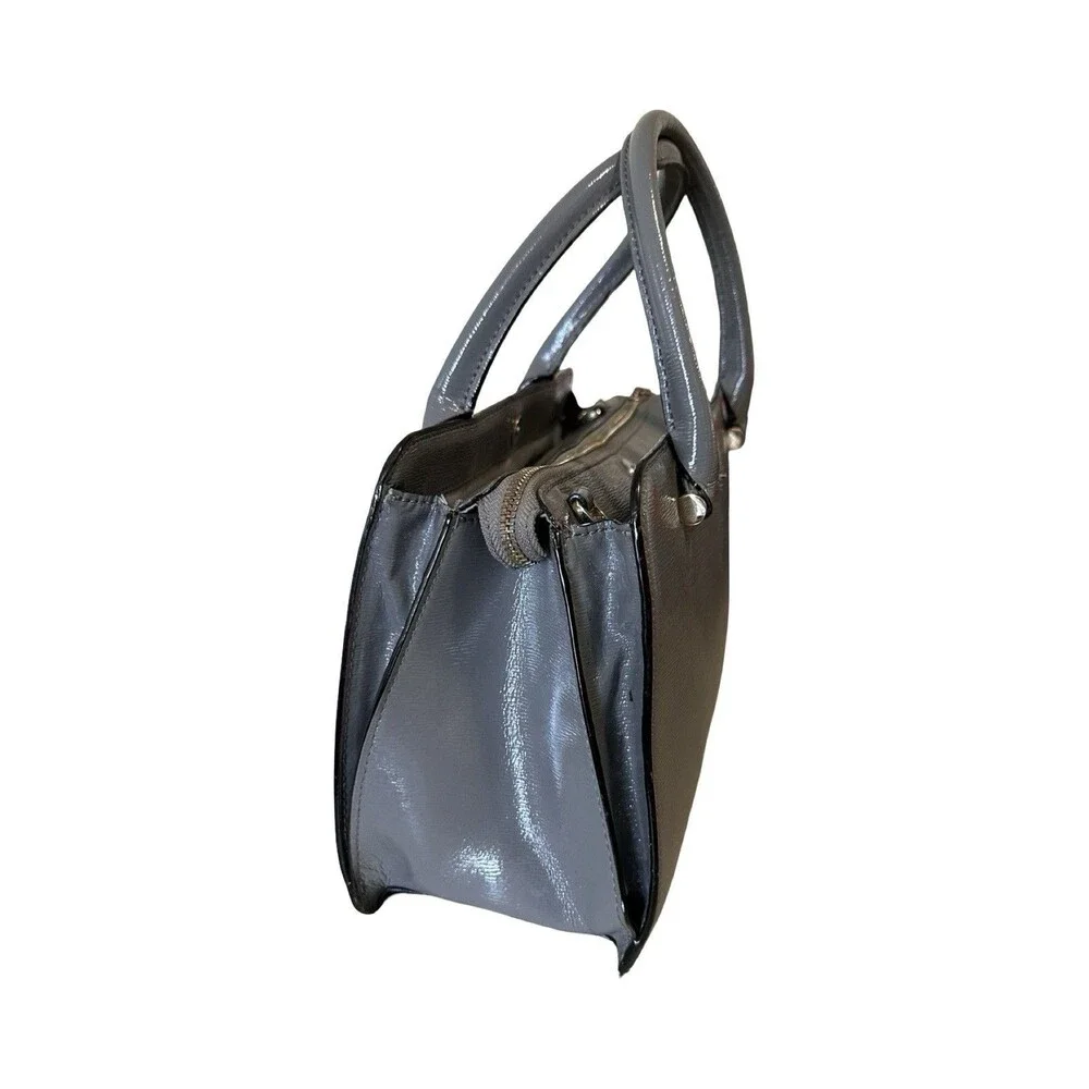 Kate Spade Bixby Place Hare grey Patent Leather Crossbody Handbag Purse Satchel